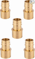 (Pack of 5) EFIELD Pex A Full Flow Expansion Brass Fitting 3/4"x 3/4" Female Sweat Adapter (Over the Copper Pipe), ASTM F1960,(PEX1960054-5PCS)