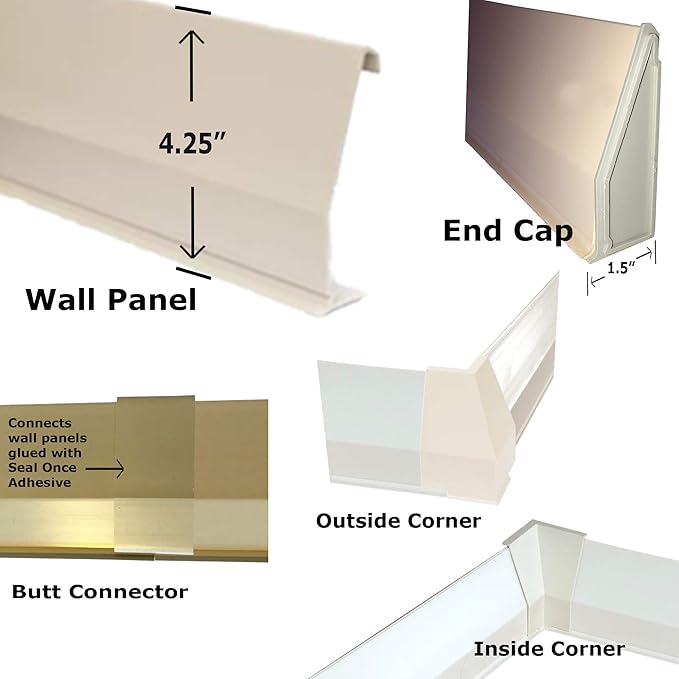 50 Ft - Complete Basement Waterproofing System. Includes, baseboard channel gutter panels, sump pump & basin, floor adhesive, caulk gun and all accessories. DIY System