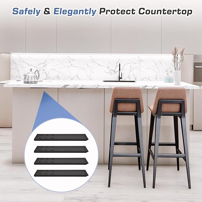 Countertop Support Brackets Heavy Duty 4 Pack 1/4" Thick 16 Inch Flat Hidden Knee Wall Countertop Bracket for Granite Quartz Wood Concret Countertops Screws Included