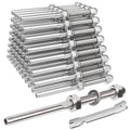 BLIKA 50 Pack Cable Railing Swage Threaded Stud Tension End Fitting Terminal for 1/8" Deck Cable Railing, T316 Stainless Steel, Cable Railing Tensioner 1/8" for 2"x2" Wood/Metal Post