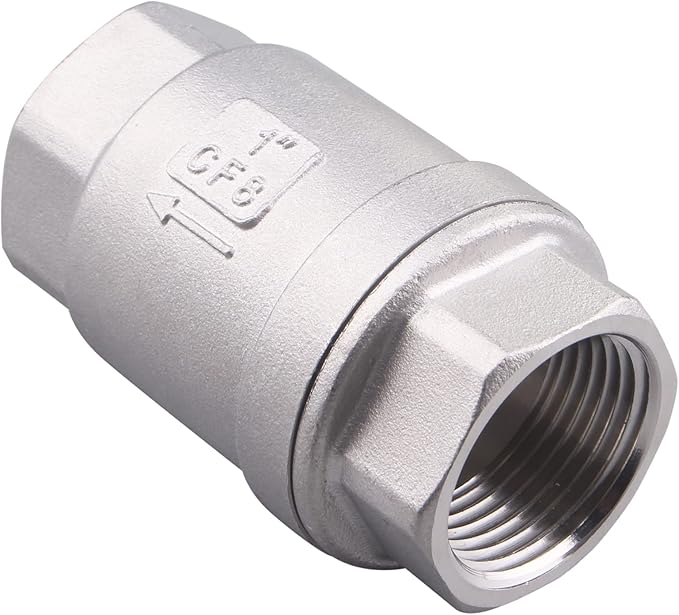 1 Inch Vertical Check Valve SUS304 Spring Loaded Check Valve in-line Low Cracking Pressure CF8M WOG 1000…