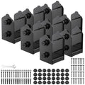 4x4 Post Base, 8Pcs Stainless Steel Adjustable Post Anchor Bracket (Internal 3.5 x 3.5), Adjustable Post Base for Pavilion Deck Porch Handrail Railing Support Decorative Anchor Plate