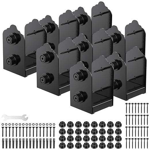 4x4 Post Base, 8Pcs Stainless Steel Adjustable Post Anchor Bracket (Internal 3.5 x 3.5), Adjustable Post Base for Pavilion Deck Porch Handrail Railing Support Decorative Anchor Plate