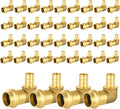 40-Pack HeSun Copper Press Fitting Elbow, 1/2" PRESS X 1/2" PEX F1807 Crimp Elbow, LF Brass