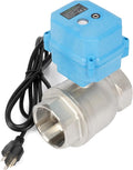 U.S. Solid 2" Motorized Ball Valve with US Plug 110VAC 304 Stainless Steel Electrical Ball Valve, Auto Return, Normally Closed, NSF Certified, IP67