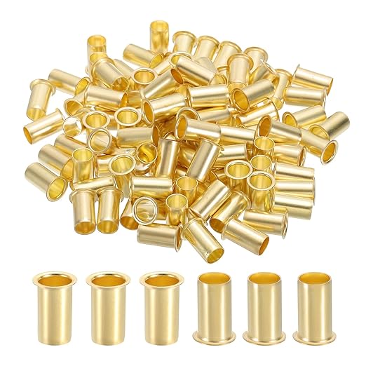 PATIKIL 1/2" Brass Compression Fittings, 100Pcs Compression Insert Tube Fitting for Connecting Air, Fuel, Water, Oil and Inert Gases Lines