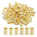 PATIKIL 1/2" Brass Compression Fittings, 100Pcs Compression Insert Tube Fitting for Connecting Air, Fuel, Water, Oil and Inert Gases Lines