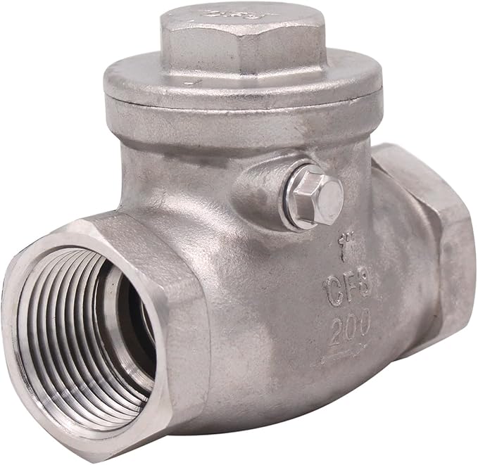1 Inch Swing Check Valve - WOG 200 PSI Stainless Steel SS304 CF8M NPT