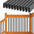100 Pack Deck Balusters 32 '' Straight Baluster, Black Metal Deck Spindle and Stairs Railing with Screws,Hollow Rectangle Deck Balusters for Deck Railing Porch(32 x1.2x0.4 in)