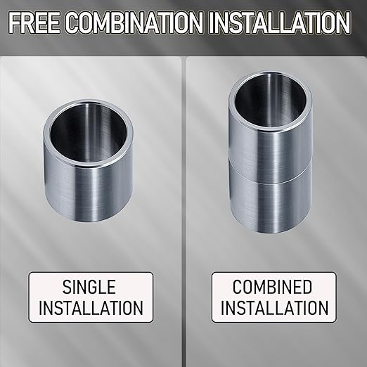 Stainless Steel Reducer Bushing, Screw Standoff Metal Spacer 3/4" to 5/8" Steel Reducer Standoff Bushing Adapters for 5/8" Screws Bolts and Rods, Round Metal Stainless Steel Spacer Set of 10