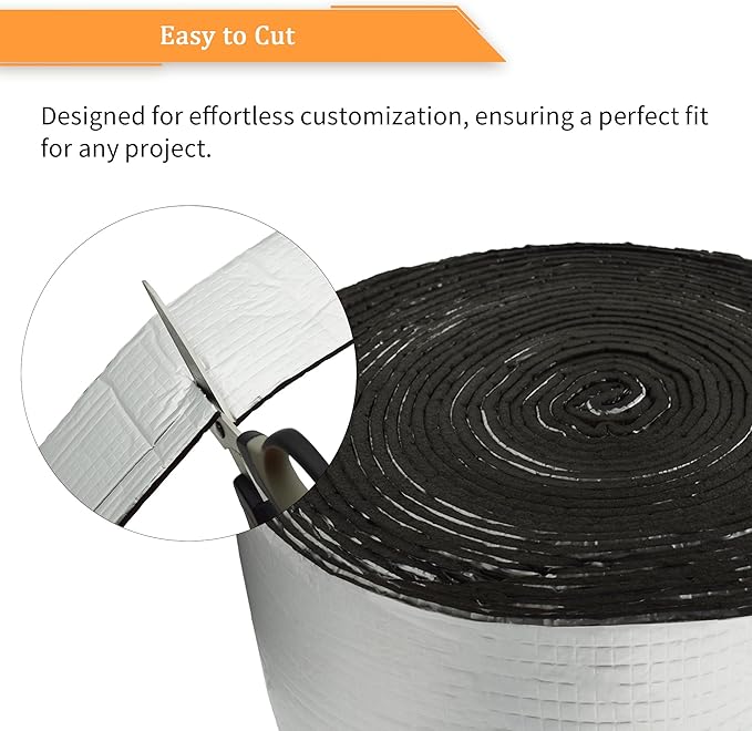 DOBTIM Foam Foil Pipe Insulation Wrap 2 in x 32 ft,Reflective Foil Insulation Tape Self Adhesive with High Resilience for Pipe Insulation Wrap