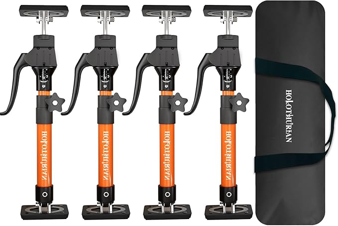 HOLOTHURIAN Cabinet Jack Support Pole, 15.8" - 23.6 inches Third Hand Tools Adjustable Support Pole, 3rd Hand Support System for Upper Cabinet Installation, 200 LB Capacity, 4-Pack