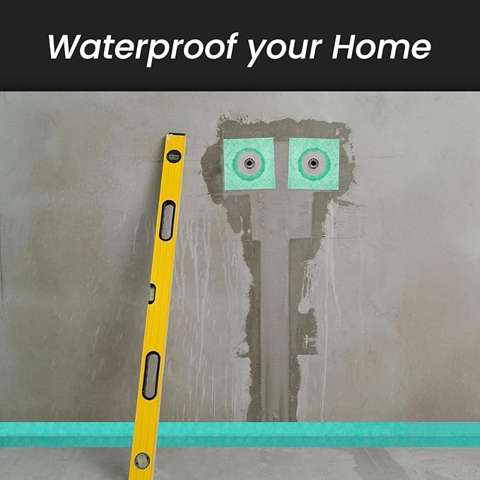 2 Pack Hidrotape T 3/8'' to 1-1/8'' Waterproofing Sleeve - Pipe Seal & Wrap - Waterproofing Material for Shower/Bathroom/Drain Pipes - Fabric Base with Rubber Polymer Guard