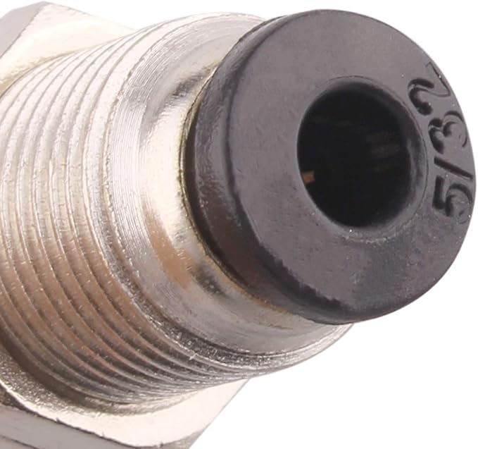 Bulkhead Union Push to Connect Tube Fitting 5/32 Inch Tube OD Double Threaded (10 Packs)