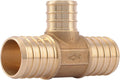 SharkBite 1 Inch x 1 Inch x 3/4 Inch Crimp Reducing Tee, Brass Plumbing Fitting, PEX Pipe, PE-RT, UC416LFA