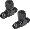 8AN Male Tee Fitting Adapter with AN8 Female Swivel on Side Aluminum 2Pcs