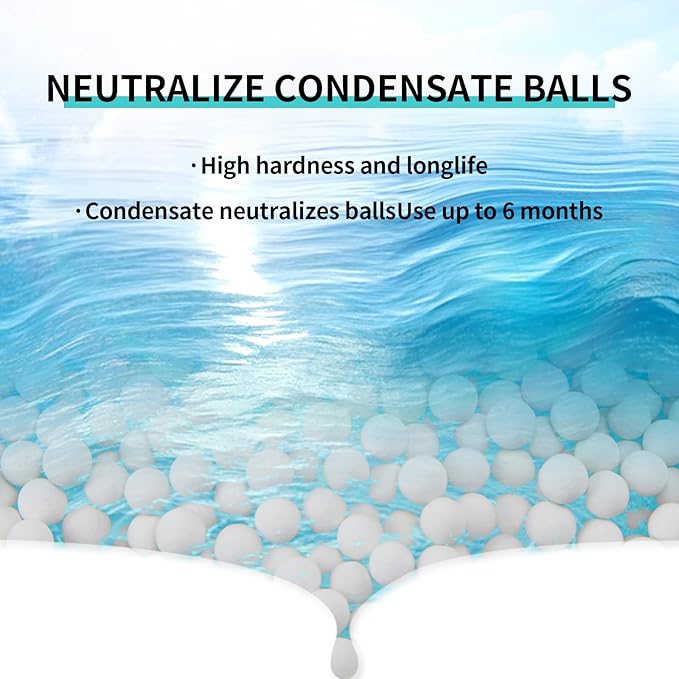 Condensate Neutralizer（3.7 Lbs） Compatible with Rinnai Navien Rheem A. O. Smith tankless Water Heater Condensate Neutralizer，7-8mm condensate Neutralizer kit Pellets,condensate Pump Tablets
