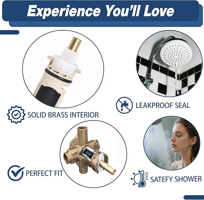 Moon 1222 Replacement Cartridge for Shower Cartridge Replacement with 116633 Shower Handle Adapter and 104421 Moen Cartridge Removal Tool,Leak-Proof Design & Easy to Install（1 set)