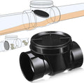 Tondiamo 3 Inch Backwater Valve Drain Backflow Preventer Valve Prevent Sewage and Rainwater from Flowing Back(Black ABS)