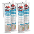 Kraken Bond RTV Silicone Caulk Clear - (4x10.1 fl.oz.) 100% Silicone Sealant Waterproof, Flexible Kitchen Sink Sealant, Caulking Sealant for Window and Door, 4 Pack