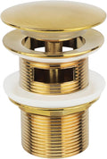 Brushed Gold Freestanding Bathtub Drain Stopper, Compatible with Freestanding Bathtub Drain Rough-in Kit