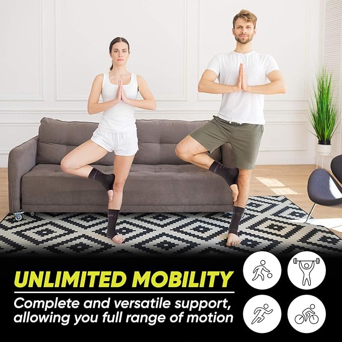 POWERLIX Legs Orthopedic Brace Compression Support Sleeve (Pair) for Swelling, Sprain, Plantar Fasciitis, Arthritis, Tendinitis