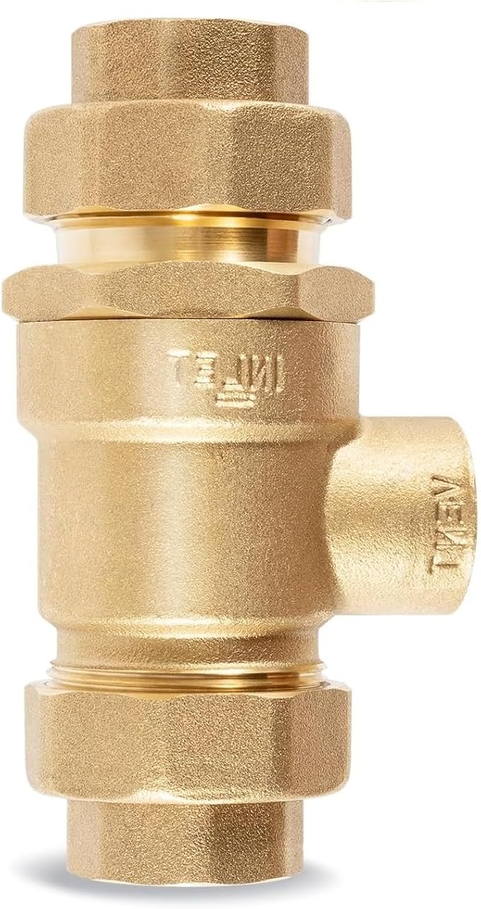 Replacement for watts 9d-M2 3/4" Backflow Preventer Valve, Dual 3/4" Check Valve with Intermediate Atmospheric Vent, Female Union Inlet and Outlet Connections, Vertical or Horizontal Install