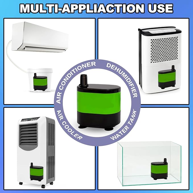 Automaitc Condensate Pump With Level Sensor Small Sump Pump For HVAC Air Conditioner Dehumidifier Swamp Cooler Evaporative Air Cooler 5.1FT Drain Lift Hegiht