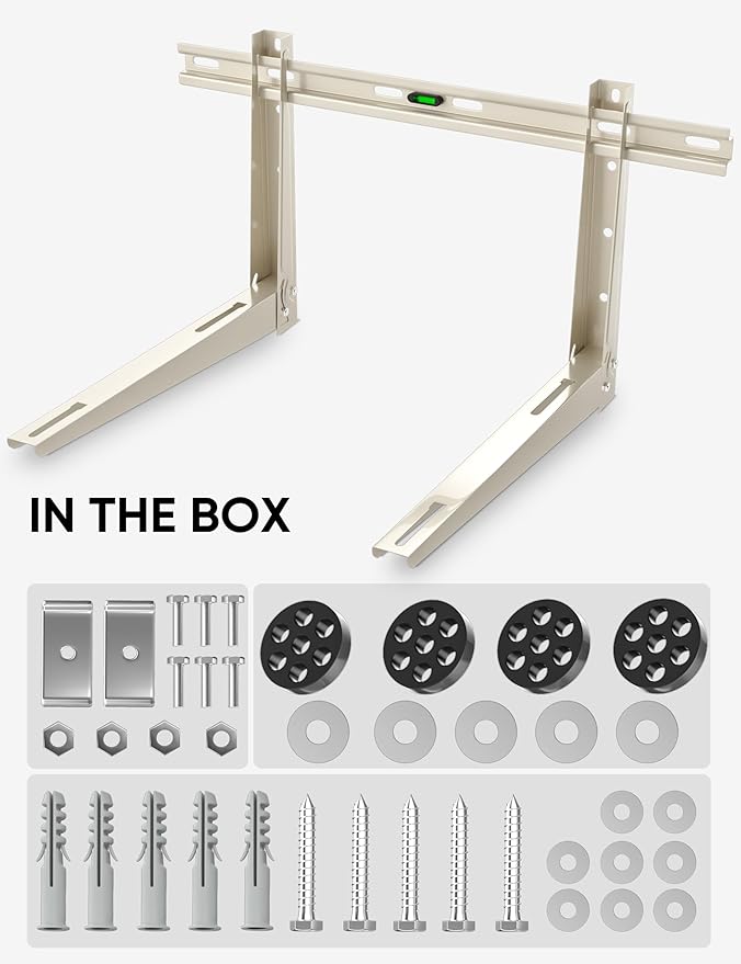 Mini Split Wall Mounting Bracket for 18000-24000 BTU Mini Split Air Conditioner with Leveler Universal Ductless AC and Heat Pump Systems Outdoor