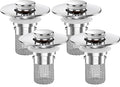 Sink Stopper Hair Catcher, Pop-up Sink Drain Strainer with Removable Stainless Steel Strainer Basket Hair Catcher, Bathroom Sink Strainer for Bathroom Sink Stopper Replacement(4PCS)