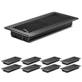 8Pcs Floor Vents Floor Registers 4x10 Inch, Heavy Duty Metal Hot Air Vent Covers 4x10 Inch with Rust-Proof Finish for Home Heater Floor Vent Grilles and Vents