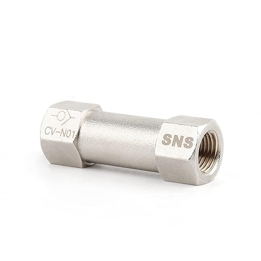 SNS Check Valve Non-Return Valve 1/8''NPT Female Threaded One-Way Valve (5 PCS) CV-N01