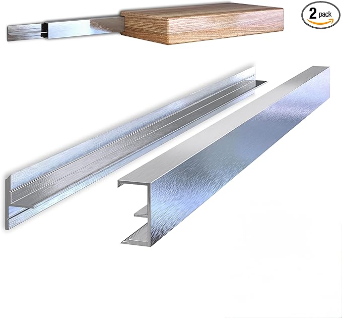 Hovr Solutions Classic 23.75” (2-Foot), Aluminum Floating Shelf Bracket System, 300LB Load Capacity, Hidden Support Bracket Up to 31” Shelf, 2-Pack