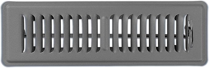 Shoemaker 2x12 Floor Register – Storm Gray Heavy Duty Metal Floor Vent Cover for Home Floors - Premium Forced Air Vent Covers