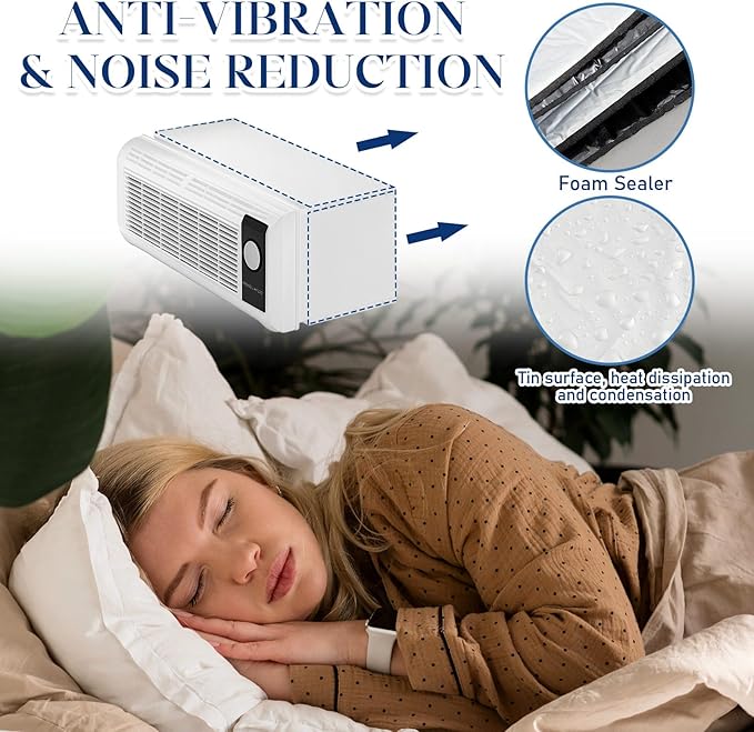 Geelin Wall Sleeve 42" x 16" with Exterior Ventilation Grille Includes Condensate Drain Kit, Insulated Metal Sleeve Packaged Terminal Air Conditioner Compatible with PTAC and PTHP