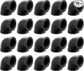 1" Black Pipe Fitting Elbow - Home Expert 10 Pack Industrial Pipe Fittings Iron Pipe Elbow for Steampunk Vintage Shelf Bracket DIY Plumbing