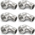 ChillWaves 304 Stainless Steel Pipe Fitting, 90 Degree Elbow 1/4" NPT Male x 1/4" NPT Female Thread Adapter(6-PACK)