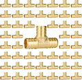 SUNGATOR 50-Pack 3/4" Pex Tee, No Lead Brass, 3/4 Inch Pex T Fittings