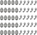 Conduit Connectors, 1/2 Inch Liquid Tight Connector NPT Non-Metallic for PVC Electrical Flexible Conduit Fittings, 25 Straight and 25 Angle 90 Degree, UL Listed, Grey (50-Pack)