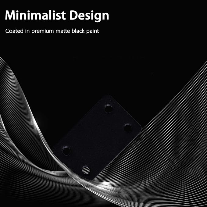 12 Pcs Mending Plate, 2.37 x 1.5 inch Stainless Steel Flat Plates with Holes, Straight Metal Mounting Braces Brackets Kit for Furniture, Wood Joint Connector (Black, 2.36 inch)