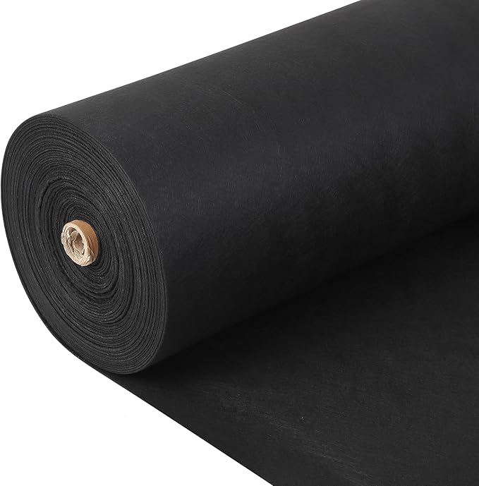 Towallmark Geotextile Landscape, 4ft x 50ft & 6oz Geotextile Fabric, PP Drainage 350N Tensile Strength & 440N Load Capacity, for Driveway & Road Stabilizationr, Erosion Control, French Drains