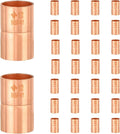 30-Pack HeSun Copper Fittings, 1/2-Inch Copper Coupling with Rolled Stop, C x C with Sweat Solder Connection(COPPER001-30)