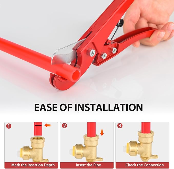 (Pack of 5) EFIELD 3/4" Push Fit x 3/4" Female NPT Drop-ear Elbows Brass Fitting with 1 Disconnection Tool Clip,(PF073-5PCS)