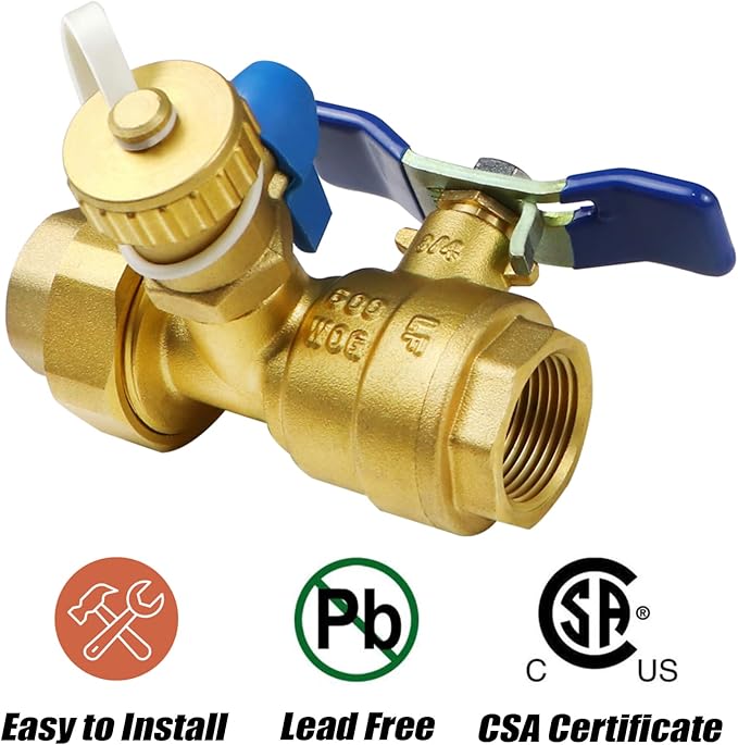 3/4 Inch IPS Isolator Tankless Water Heater Service Valve Kit with Pressure Relief Valve, Clean Brass, 3/4 Inch Service Installation Valve for rheem,rinai,ecosmart,navien,noritz,takagi,bosch