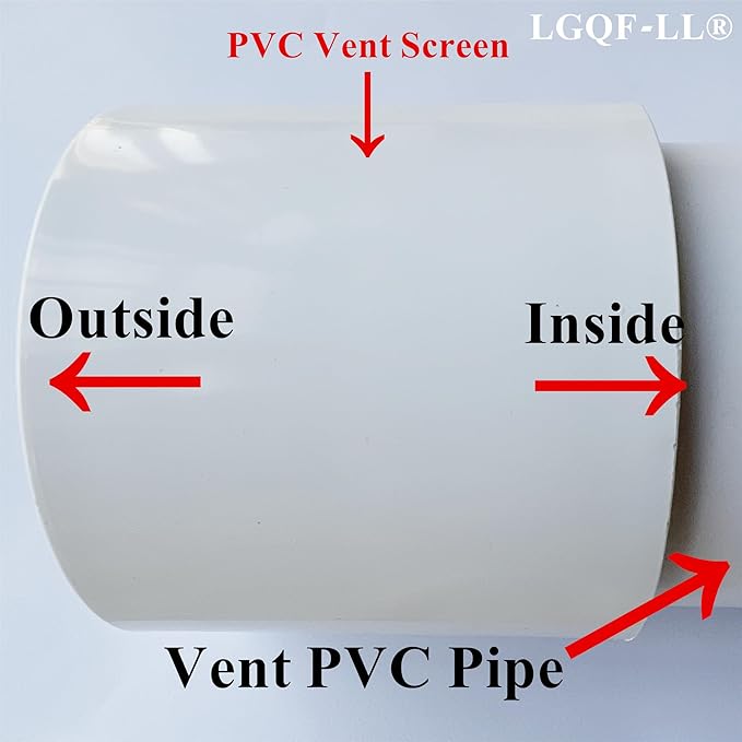PVC Vent Cap 1 pcs for 3" Schedule 40,PVC Termination Cap,Vent Cover Screen,Round Furnace PVC Pipe Stainless Steel Roof Vent Cap,Installation not Required That PVC Elbow,or Coupling
