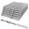BLIKA 100 Pack 6" Long Swage Threaded Stud Tension End Fitting Terminal for 1/8" Deck Cable Railing Hand Swage T316 Stainless Steel, Swage Threaded Terminal for 4x4, 2x2 Wood Metal Post
