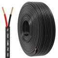 12 Gauge Wire 2 Conductor Electrical Wire, 12 AWG 3.3mm² Wire PVC Cord, 12V/24V DC Low Voltage/Copper-clad Aluminum(CCA)/Flexible/2 Wire for Automotive Wire LED Strips Lamp Lighting Marine(9.2M/30FT)