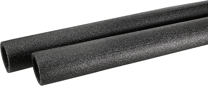 MECCANIXITY Foam Tube Sponge Protective Sleeve Heat Preservation Black Sleeve Polyethylene Pipe 40mm(1.57 Inch) ID for Pipe Insulation, Pack of 2