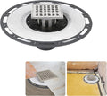 4-Inch Square Shower Drain with Bonding Flange - Durable Stainless Steel Shower Drain Flange Kit for Quick Drainage, Easy Installation, Ideal for Bathroom & Wet Area Renovations