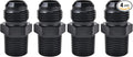 EVIL ENERGY 8AN Male Flare to 3/8" NPT Pipe Fitting Adapter Aluminum Straight Black 4PCS